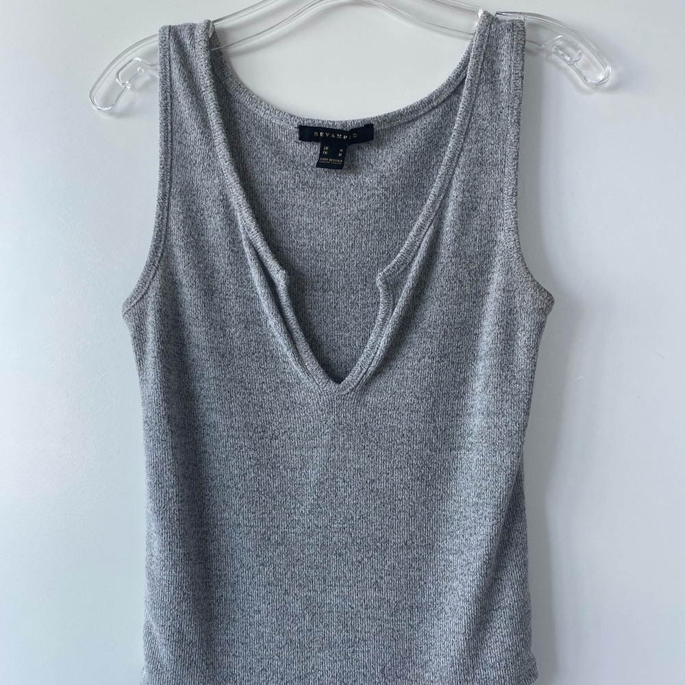 Grey Knit Tank Top